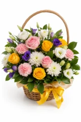 Aranjament Floral Premium cu Chrysanthemum și Lisianthus Albe și Verzi – imaginea 1
