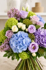 Buchet pastelat cu hortensii – imaginea 3