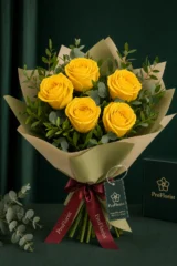 Buchet cu Trandafiri Galbeni – imaginea 3
