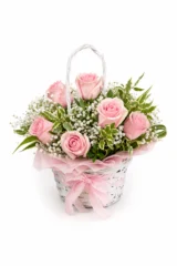 Aranjament Floral Premium cu Gypsophila și Trandafiri Roz – imaginea 1