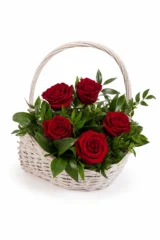 Aranjament Floral cu Trandafiri Roșii – imaginea 1
