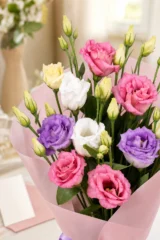 Buchet cu lisianthus – imaginea 3