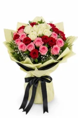 Buchet imens trandafiri mix color – imaginea 1