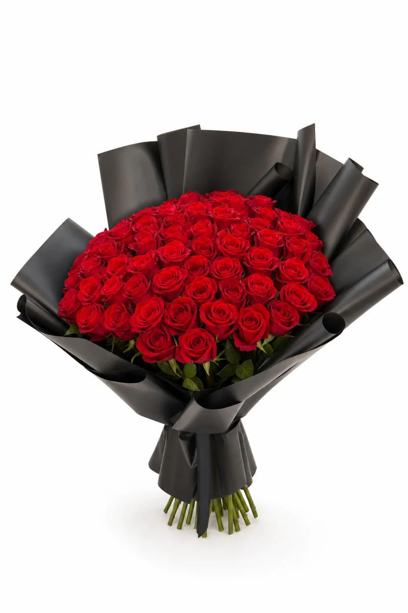 Buchet imens de trandafiri rosii, cadou floral romantic