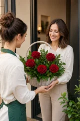 Aranjament Floral cu Trandafiri Roșii – imaginea 2
