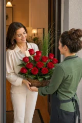Aranjament Floral Premium cu Trandafiri Roșii – imaginea 2